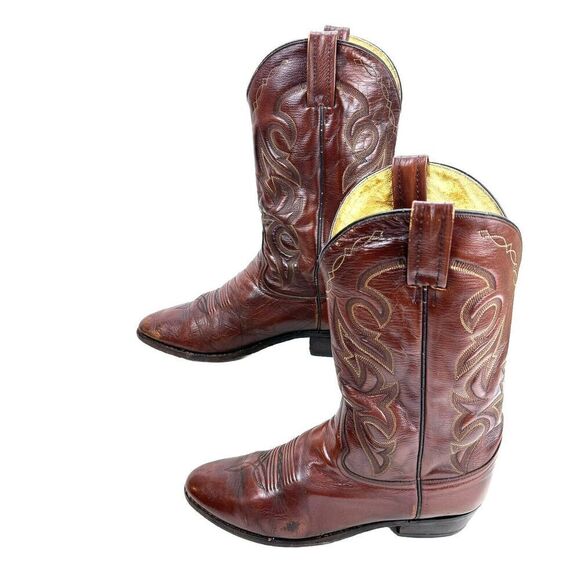 Dan Post Brown Leather Cowboy Western Boots DP2111R Men's 11D - Picture 4 of 16